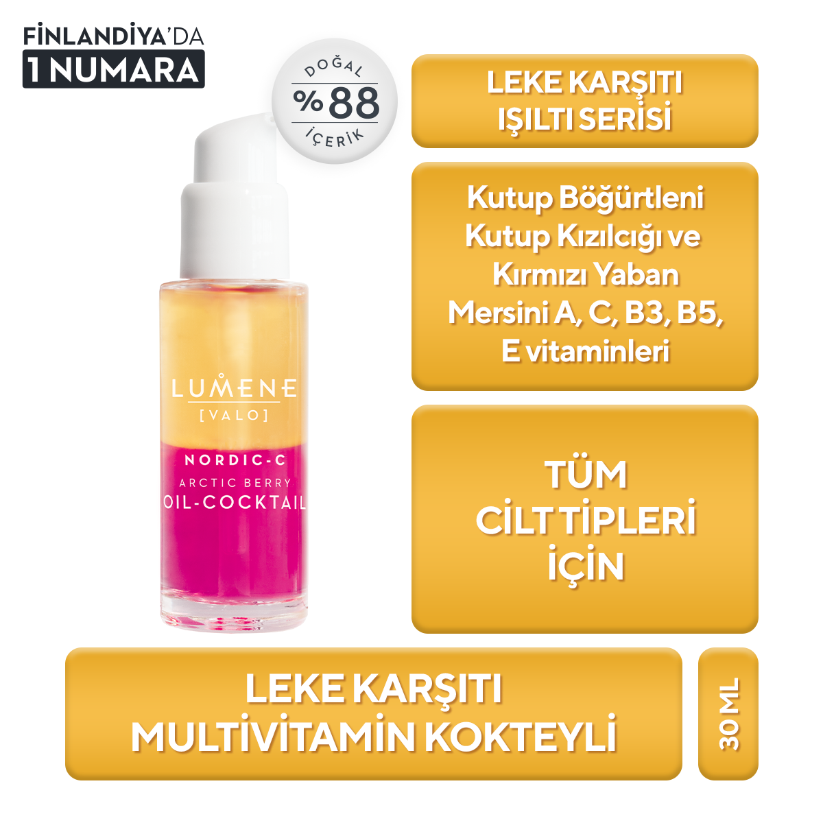 Leke Karşıtı Multivitamin Kokteyli 30ML - Arctic Berry Oil-Cocktail